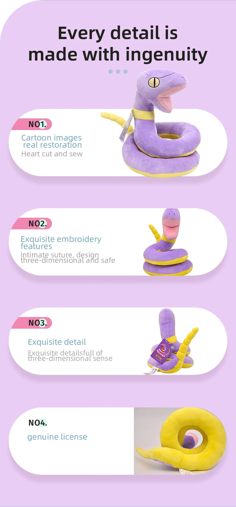 Original Pokemon Ekans Stuffed Doll